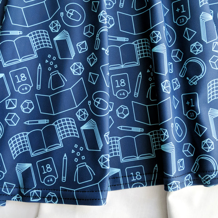 Game Master Skater Skirt - Geeky merchandise for people who play D&D - Merch to wear and cute accessories and stationery Paola's Pixels