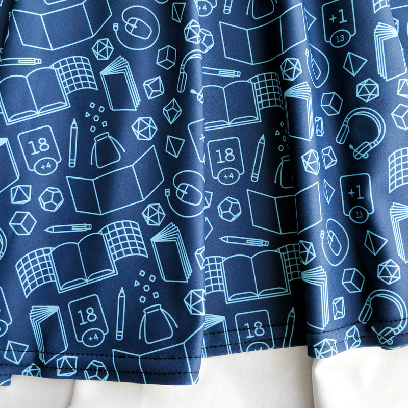 Game Master Skater Skirt - Geeky merchandise for people who play D&D - Merch to wear and cute accessories and stationery Paola&