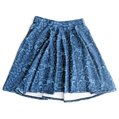 Game Master Skater Skirt - Geeky merchandise for people who play D&D - Merch to wear and cute accessories and stationery Paola's Pixels