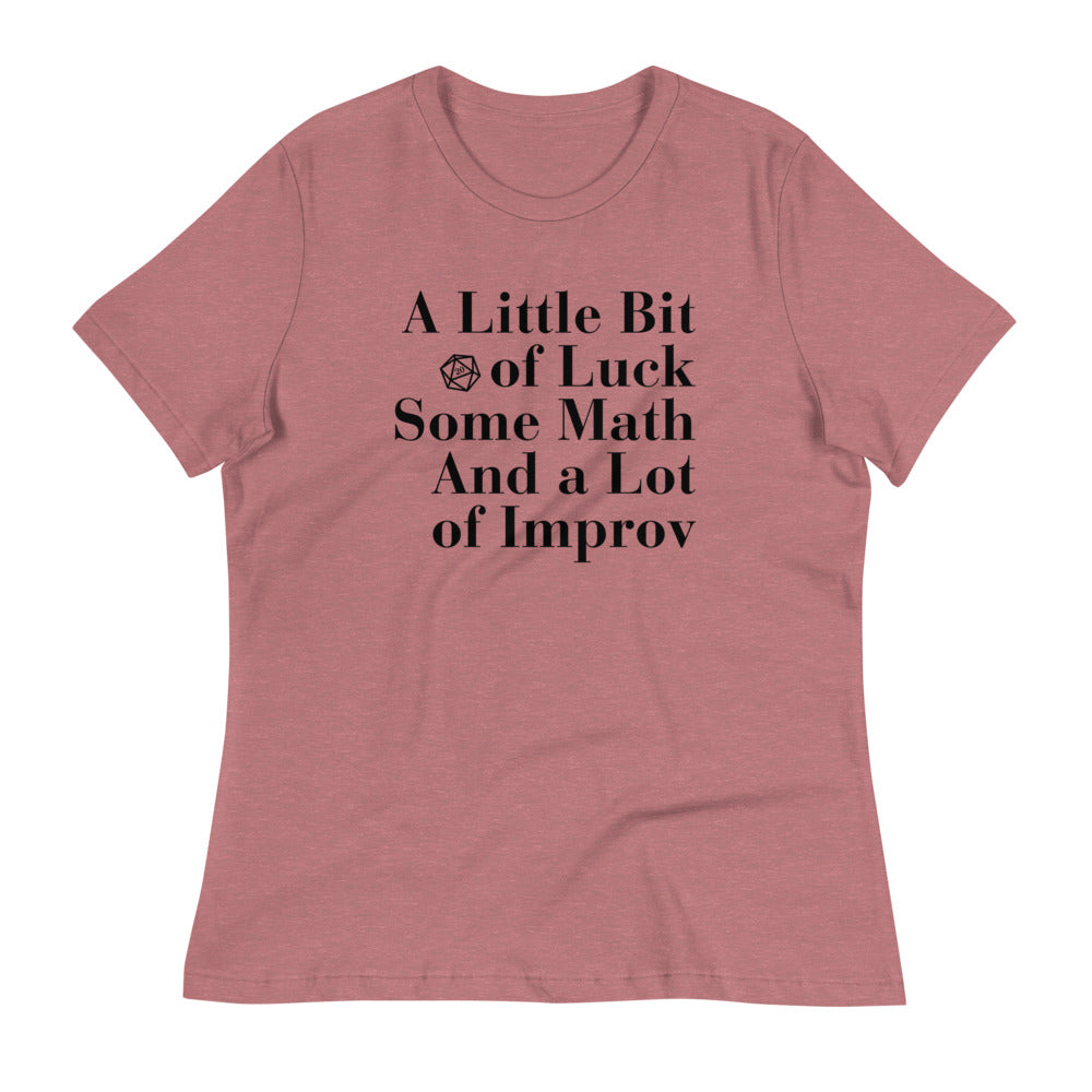 Type D&D Women's Shirt Black Text - Geeky merchandise for people who play D&D - Merch to wear and cute accessories and stationery Paola's Pixels