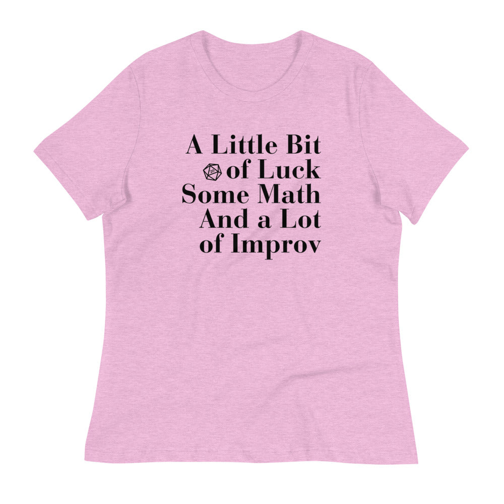 Type D&D Women's Shirt Black Text - Geeky merchandise for people who play D&D - Merch to wear and cute accessories and stationery Paola's Pixels
