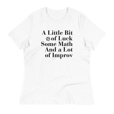 Type D&D Women's Shirt Black Text - Geeky merchandise for people who play D&D - Merch to wear and cute accessories and stationery Paola's Pixels