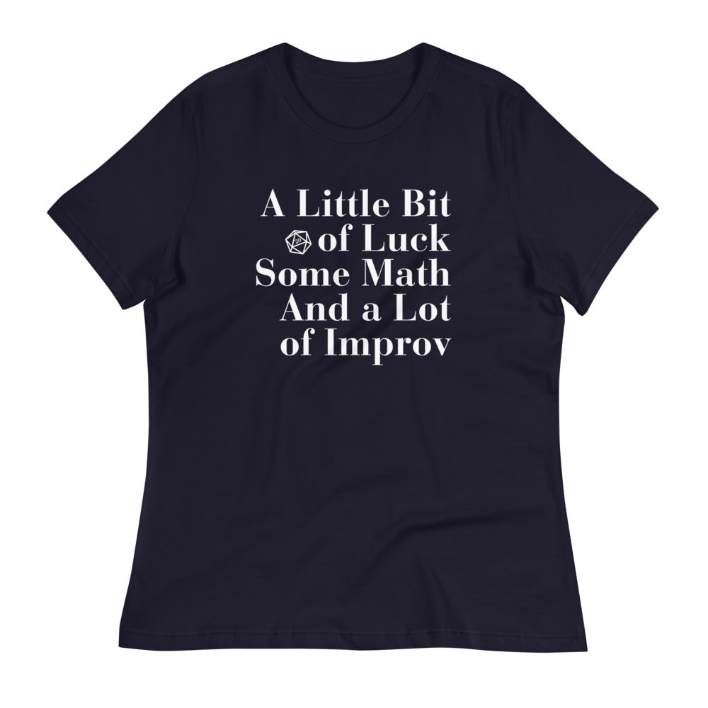 Type D&D Women's Shirt White text - Geeky merchandise for people who play D&D - Merch to wear and cute accessories and stationery Paola's Pixels
