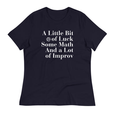 Type D&D Women's Shirt White text - Geeky merchandise for people who play D&D - Merch to wear and cute accessories and stationery Paola's Pixels