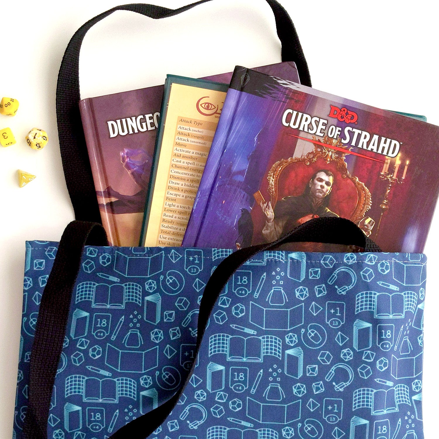 Game Master Tote Bag - Geeky merchandise for people who play D&D - Merch to wear and cute accessories and stationery Paola's Pixels