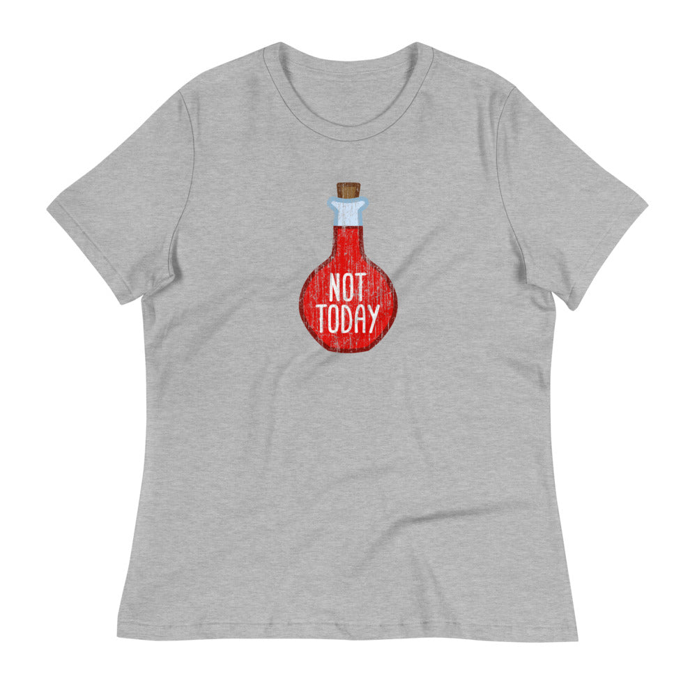 Not Today Women's Shirt - Geeky merchandise for people who play D&D - Merch to wear and cute accessories and stationery Paola's Pixels