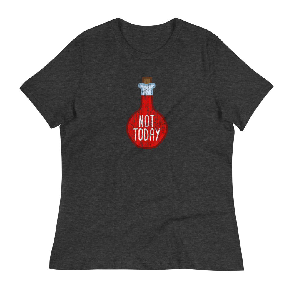 Not Today Women's Shirt - Geeky merchandise for people who play D&D - Merch to wear and cute accessories and stationery Paola's Pixels
