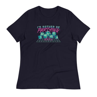 I'd Rather Be Partying Women's Shirt - Geeky merchandise for people who play D&D - Merch to wear and cute accessories and stationery Paola's Pixels