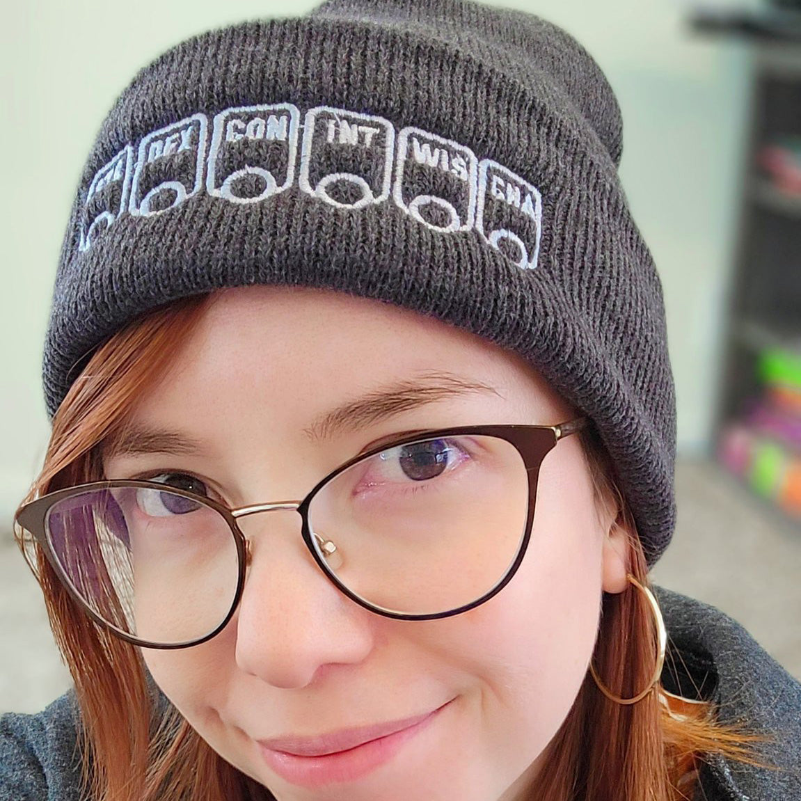 Ability Scores Beanie - Geeky merchandise for people who play D&D - Merch to wear and cute accessories and stationery Paola's Pixels