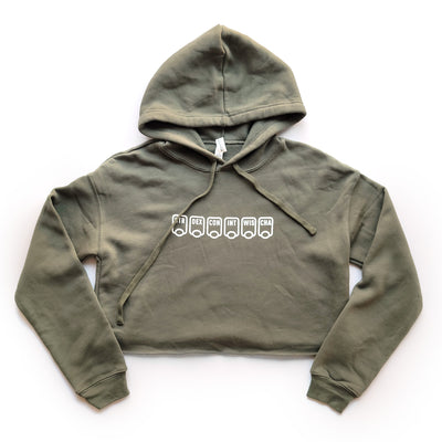 Ability Scores Crop Hoodie - Geeky merchandise for people who play D&D - Merch to wear and cute accessories and stationery Paola's Pixels
