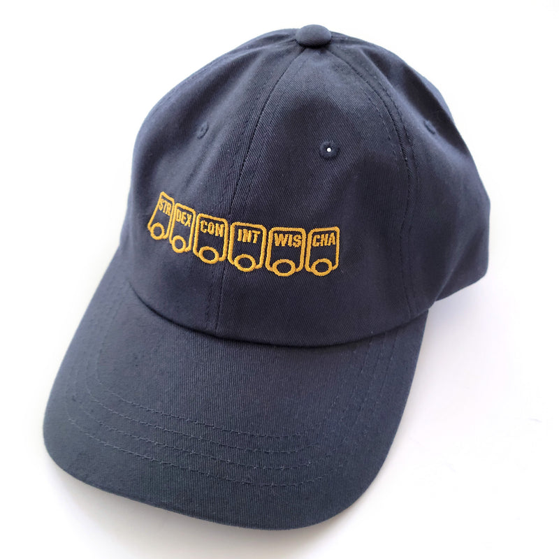 Ability Scores Hat - Geeky merchandise for people who play D&D - Merch to wear and cute accessories and stationery Paola&