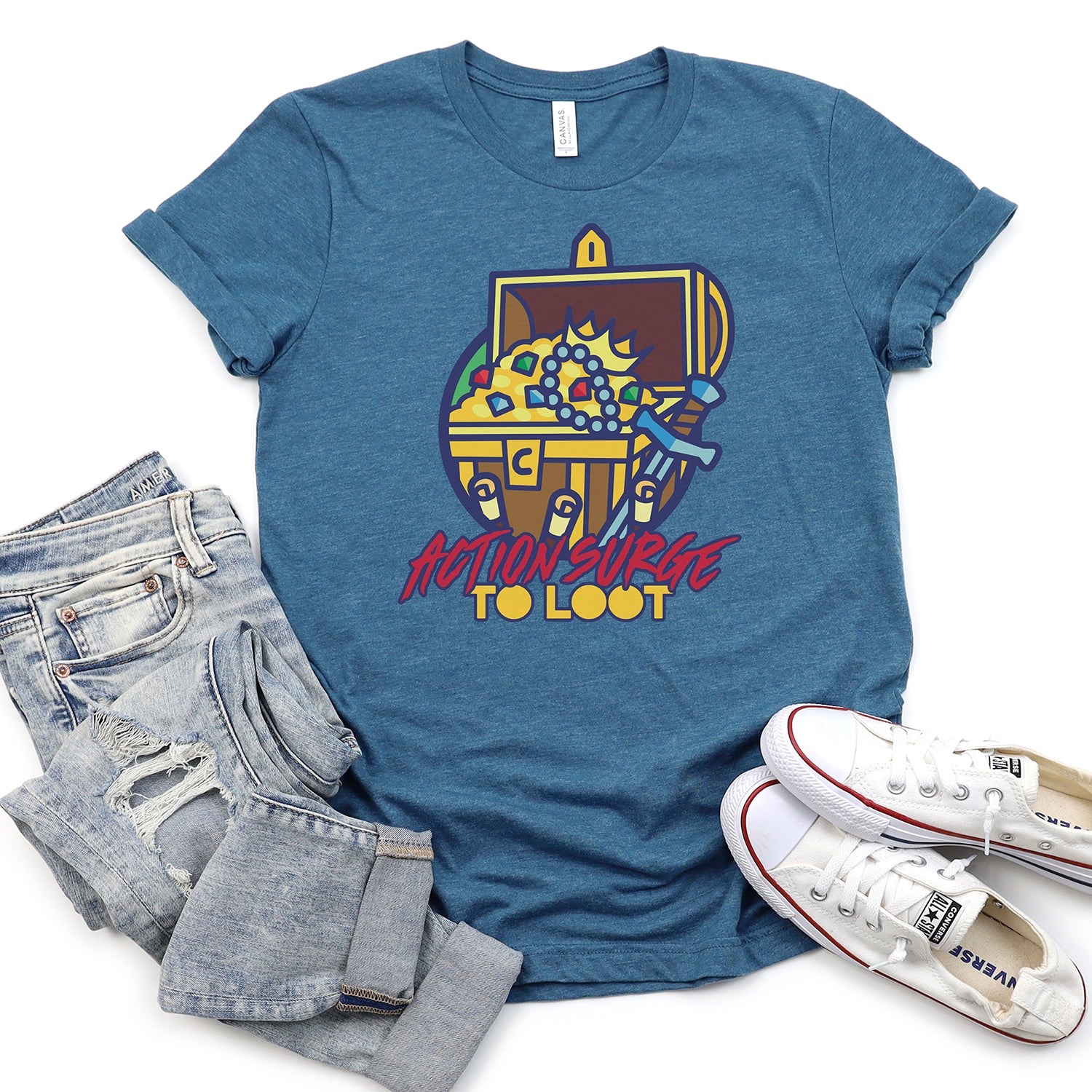 Action Surge Shirt - Geeky merchandise for people who play D&D - Merch to wear and cute accessories and stationery Paola's Pixels