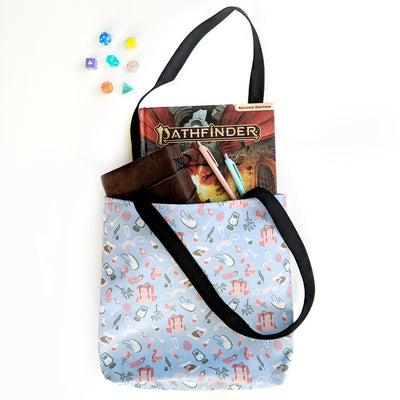Adventurer Tote Bag - Geeky merchandise for people who play D&D - Merch to wear and cute accessories and stationery Paola's Pixels