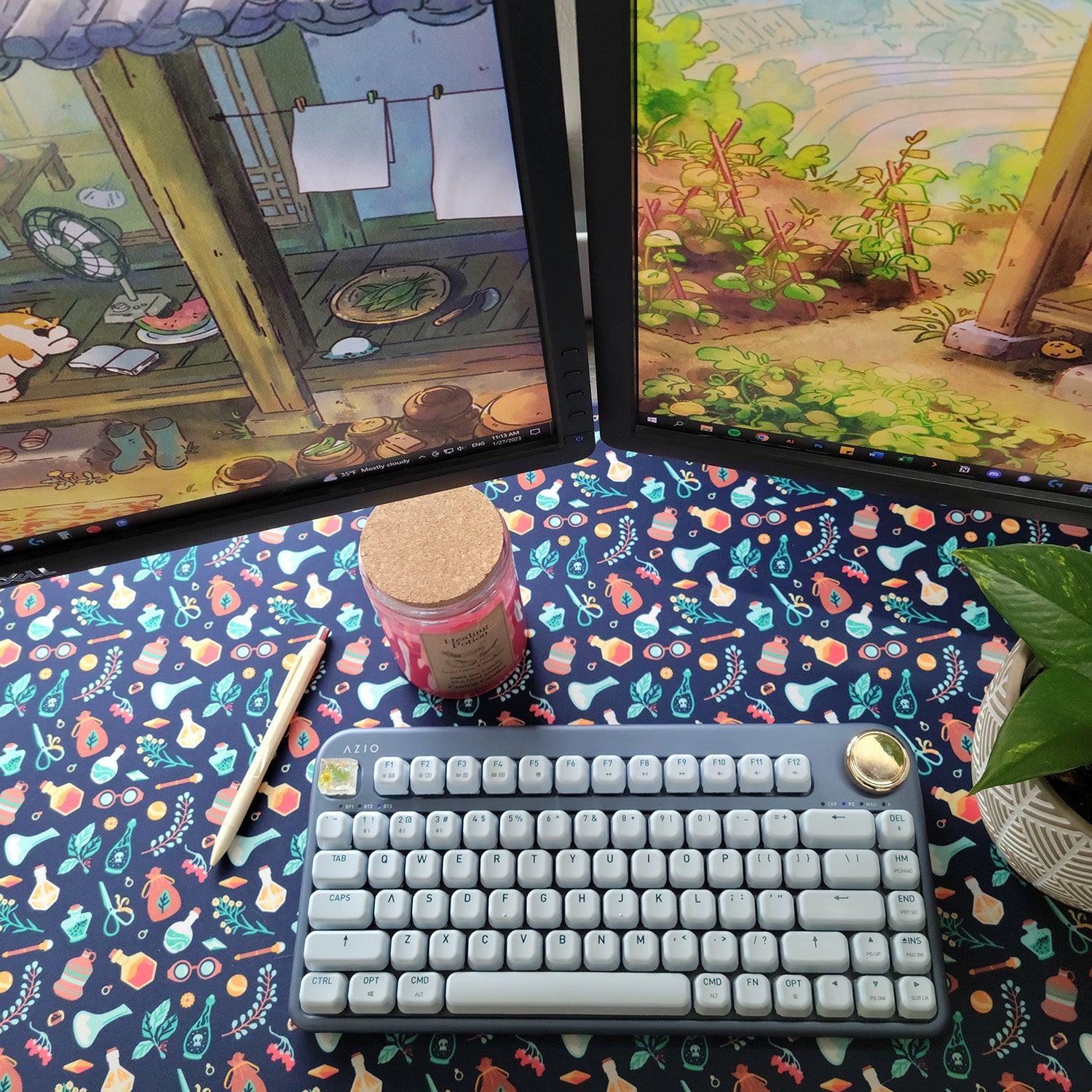 Alchemist desk mat - Geeky merchandise for people who play D&D - Merch to wear and cute accessories and stationery Paola's Pixels