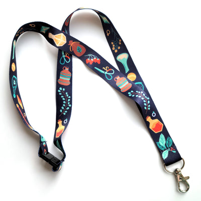 Alchemist Lanyard - Geeky merchandise for people who play D&D - Merch to wear and cute accessories and stationery Paola's Pixels