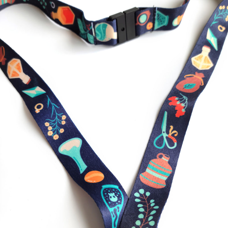 Alchemist Lanyard - Geeky merchandise for people who play D&D - Merch to wear and cute accessories and stationery Paola&