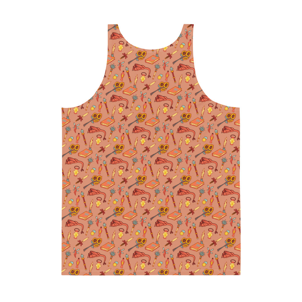 Summer Warlock Tank Top - Geeky merchandise for people who play D&D - Merch to wear and cute accessories and stationery Paola's Pixels