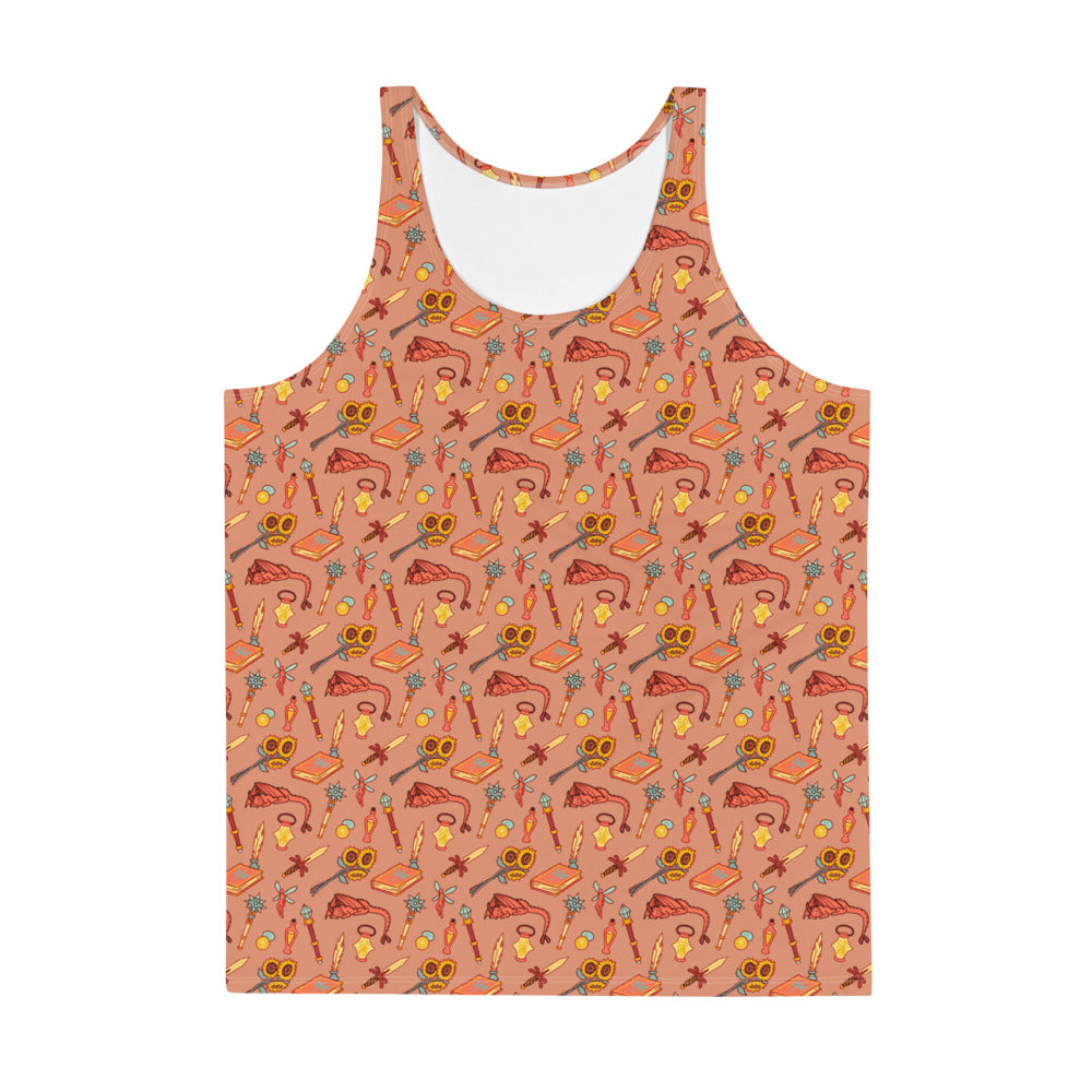 Summer Warlock Tank Top - Geeky merchandise for people who play D&D - Merch to wear and cute accessories and stationery Paola's Pixels