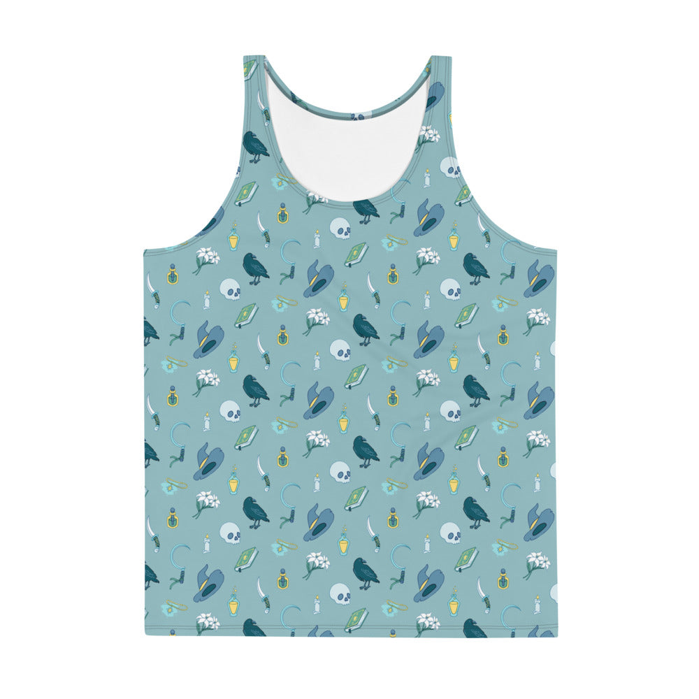 Necromancer Tank Top - Geeky merchandise for people who play D&D - Merch to wear and cute accessories and stationery Paola's Pixels