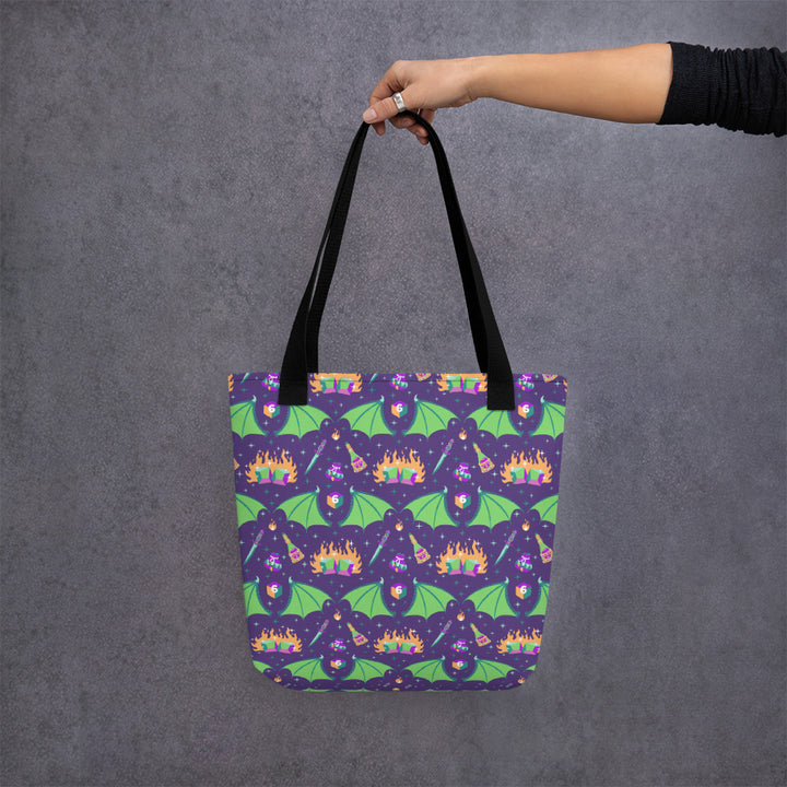 Sorcerer Tote bag - Geeky merchandise for people who play D&D - Merch to wear and cute accessories and stationery Paola's Pixels