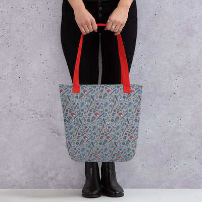 Tabletop Items Tote bag - Geeky merchandise for people who play D&D - Merch to wear and cute accessories and stationery Paola's Pixels