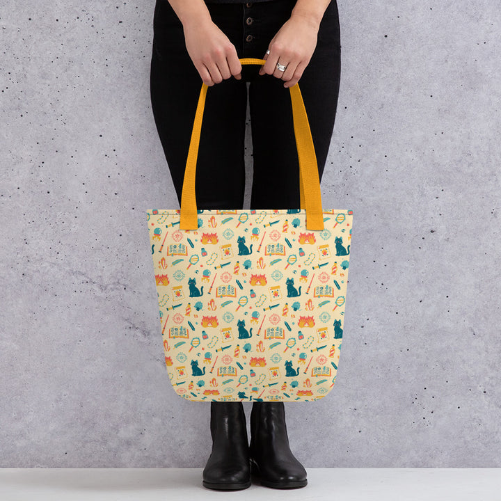 Wizard Tote Bag - Geeky merchandise for people who play D&D - Merch to wear and cute accessories and stationery Paola's Pixels
