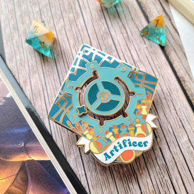 Artificer Infusion Tracker Enamel Pin - Geeky merchandise for people who play D&D - Merch to wear and cute accessories and stationery Paola's Pixels