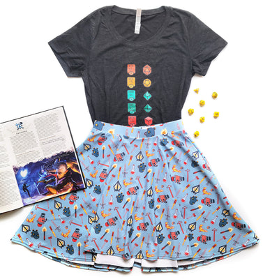 Artificer Skater Skirt - Geeky merchandise for people who play D&D - Merch to wear and cute accessories and stationery Paola's Pixels