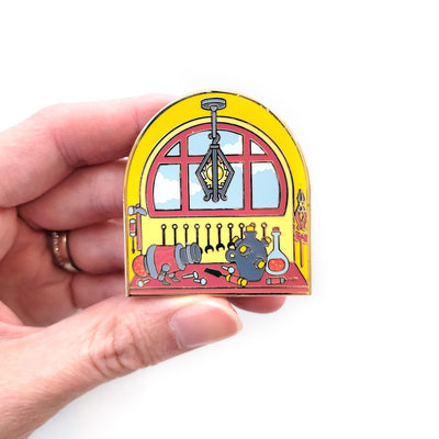 Seconds Sale! The Artificer Window Pin - Geeky merchandise for people who play D&D - Merch to wear and cute accessories and stationery Paola's Pixels