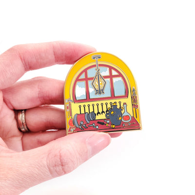 Seconds Sale! The Artificer Window Pin - Geeky merchandise for people who play D&D - Merch to wear and cute accessories and stationery Paola's Pixels