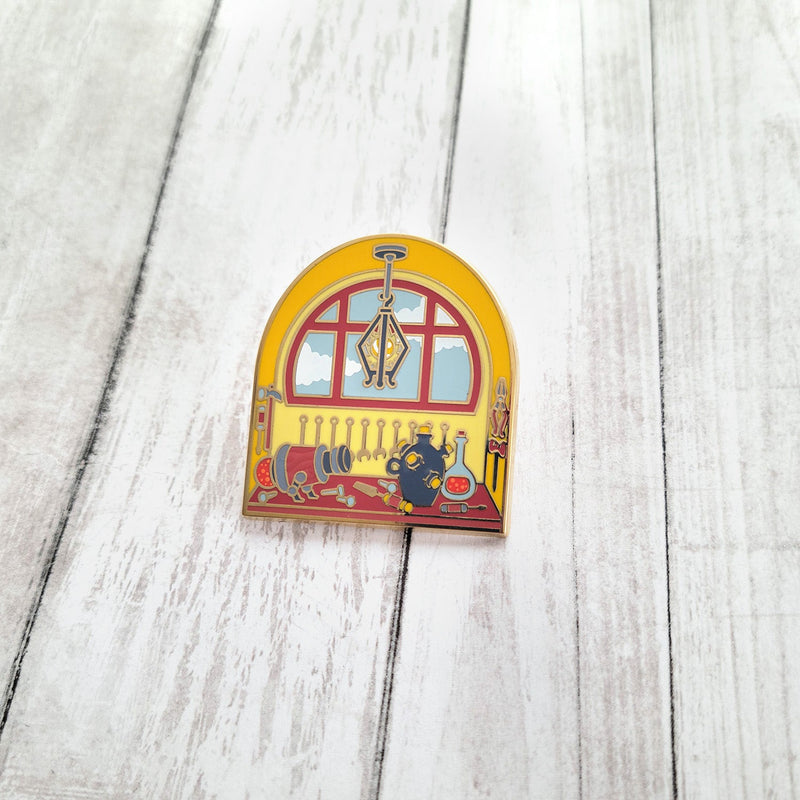 Seconds Sale! The Artificer Window Pin - Geeky merchandise for people who play D&D - Merch to wear and cute accessories and stationery Paola&