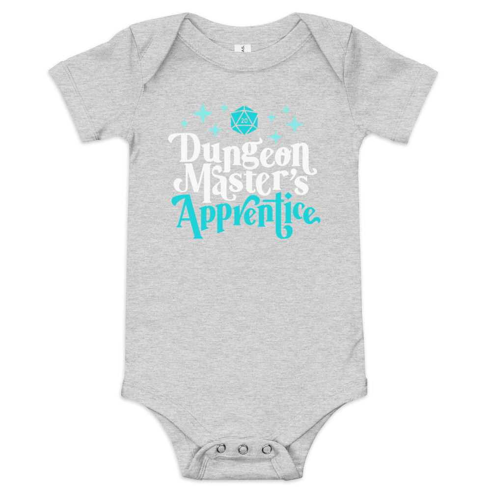 Dungeon Master's Apprentice Baby One Piece - Geeky merchandise for people who play D&D - Merch to wear and cute accessories and stationery Paola's Pixels