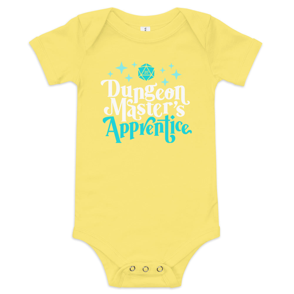 Dungeon Master's Apprentice Baby One Piece - Geeky merchandise for people who play D&D - Merch to wear and cute accessories and stationery Paola's Pixels