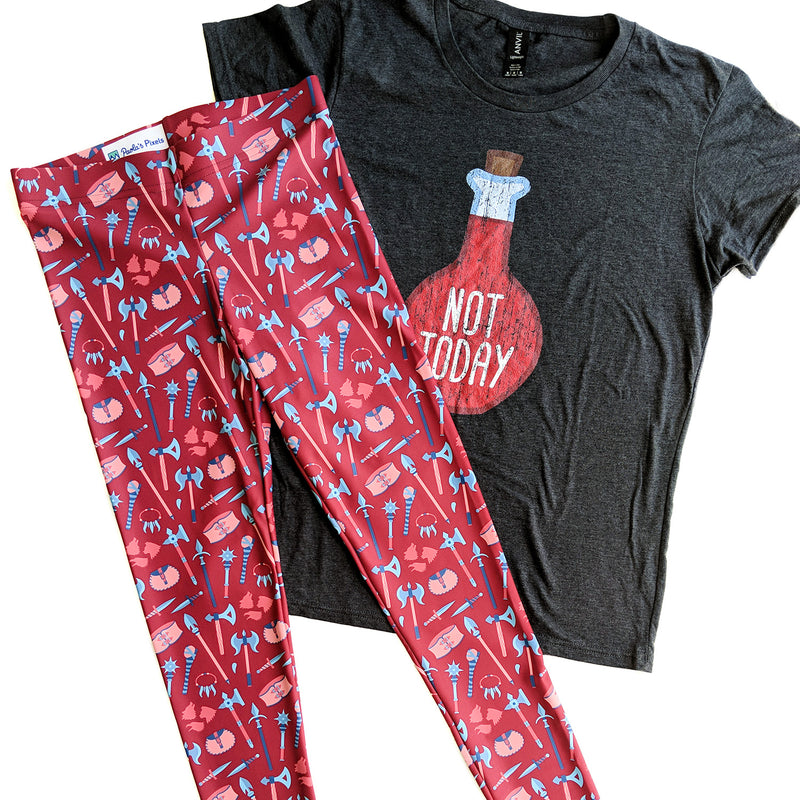 Barbarian Leggings - Geeky merchandise for people who play D&D - Merch to wear and cute accessories and stationery Paola&