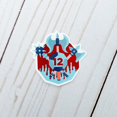 Barbarian Sticker - Geeky merchandise for people who play D&D - Merch to wear and cute accessories and stationery Paola's Pixels