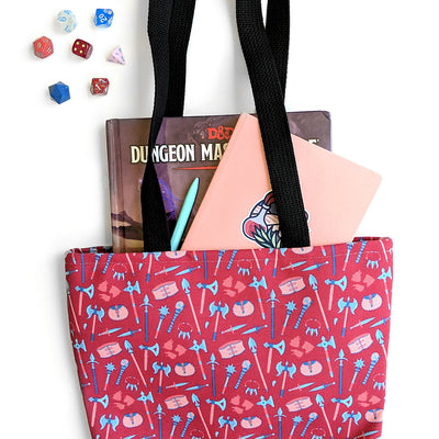 Barbarian Tote bag - Geeky merchandise for people who play D&D - Merch to wear and cute accessories and stationery Paola's Pixels
