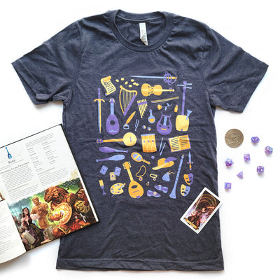 Bard Shirt - Geeky merchandise for people who play D&D - Merch to wear and cute accessories and stationery Paola's Pixels