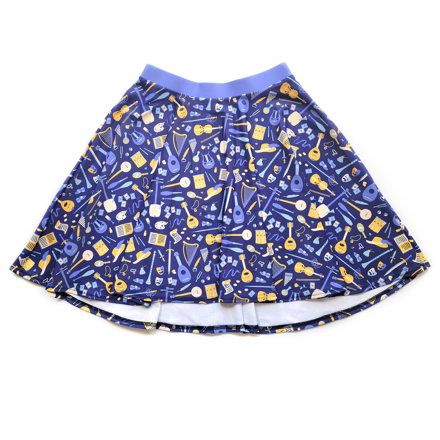 Purple Bard Skater Skirt - Geeky merchandise for people who play D&D - Merch to wear and cute accessories and stationery Paola's Pixels