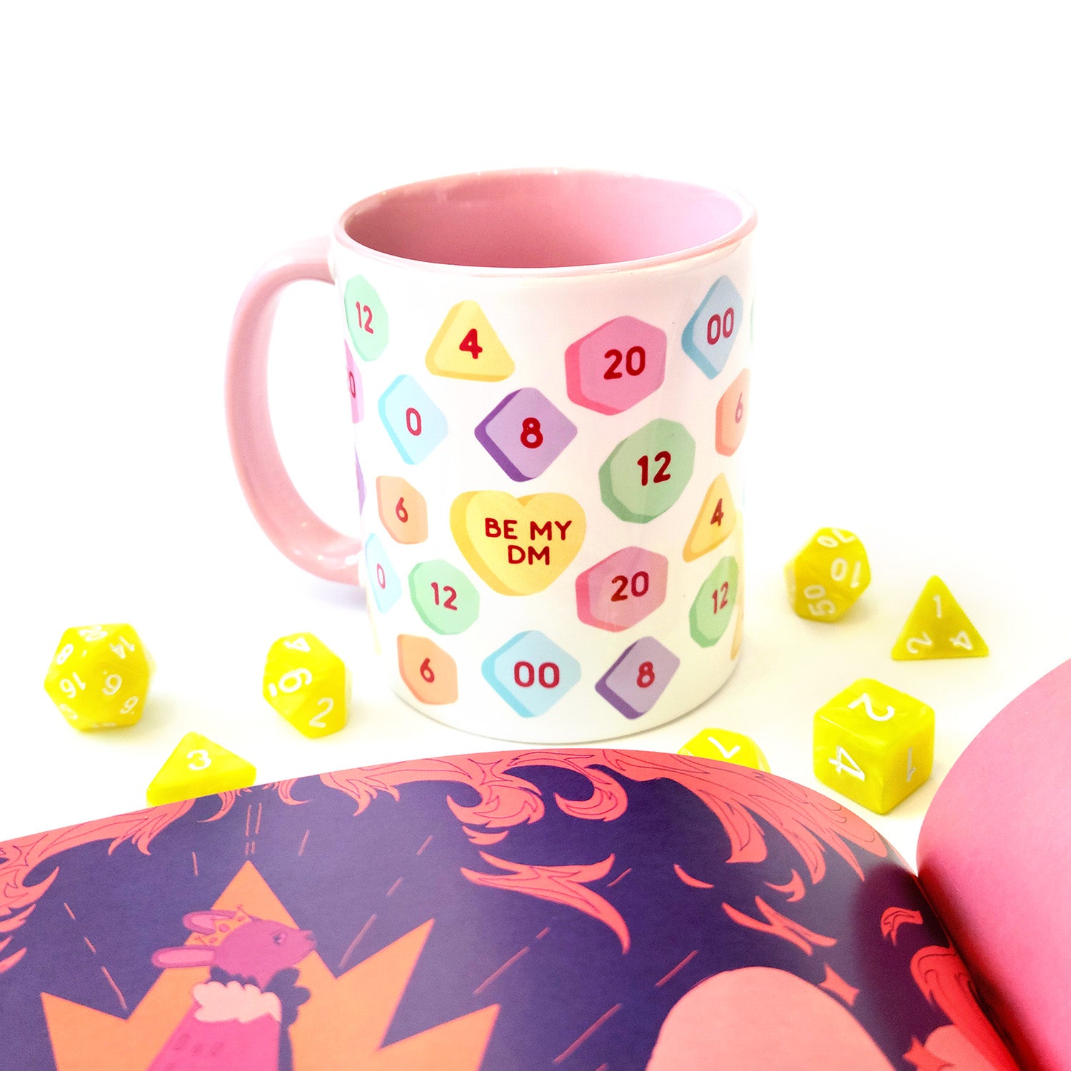 Be My DM Mug - Geeky merchandise for people who play D&D - Merch to wear and cute accessories and stationery Paola's Pixels