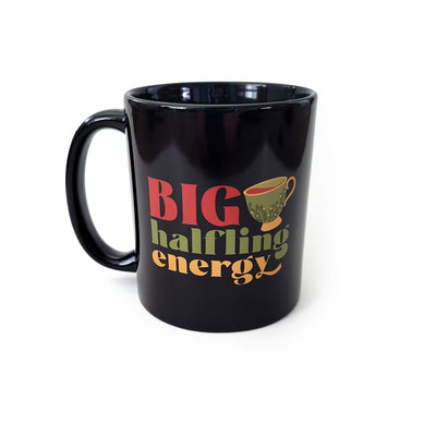Big Halfling Energy Mug - Geeky merchandise for people who play D&D - Merch to wear and cute accessories and stationery Paola's Pixels
