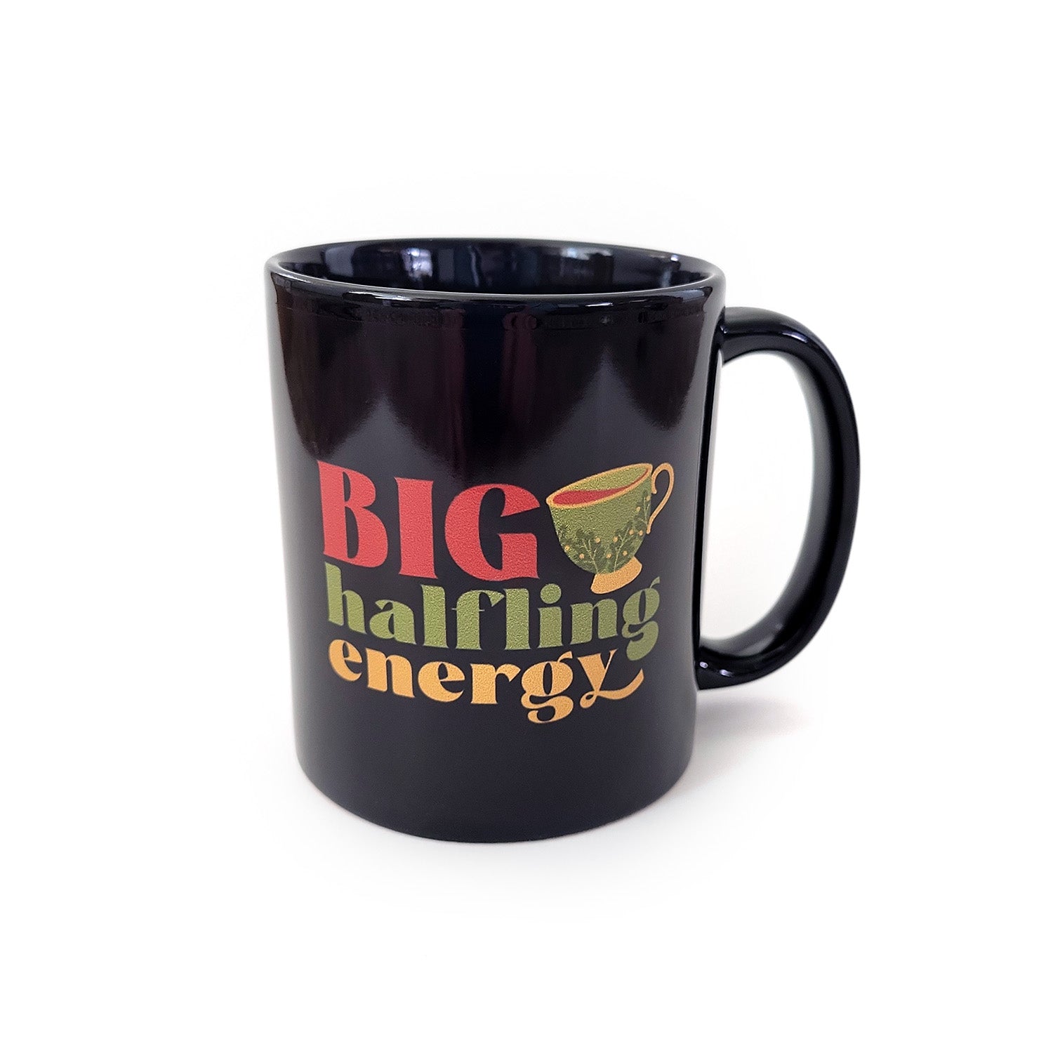 Big Halfling Energy Mug - Geeky merchandise for people who play D&D - Merch to wear and cute accessories and stationery Paola's Pixels