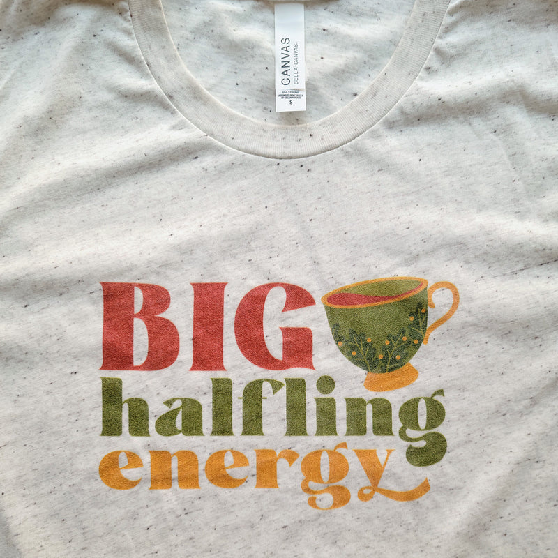 Big Halfling Energy Shirt - Geeky merchandise for people who play D&D - Merch to wear and cute accessories and stationery Paola&