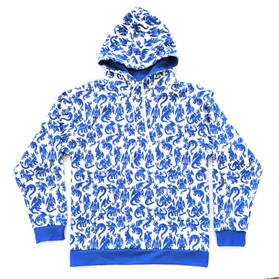 Blue Dragons Hoodie - Geeky merchandise for people who play D&D - Merch to wear and cute accessories and stationery Paola's Pixels