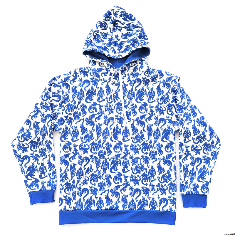 Blue Dragons Hoodie - Geeky merchandise for people who play D&D - Merch to wear and cute accessories and stationery Paola&