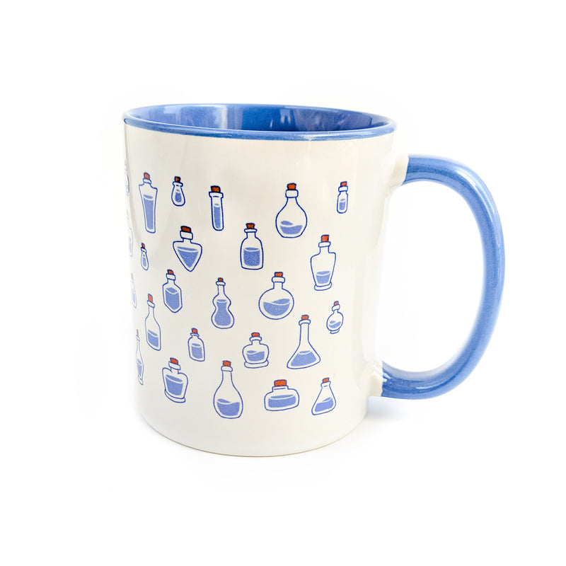 Blue Mana Potions Mug - Geeky merchandise for people who play D&D - Merch to wear and cute accessories and stationery Paola&