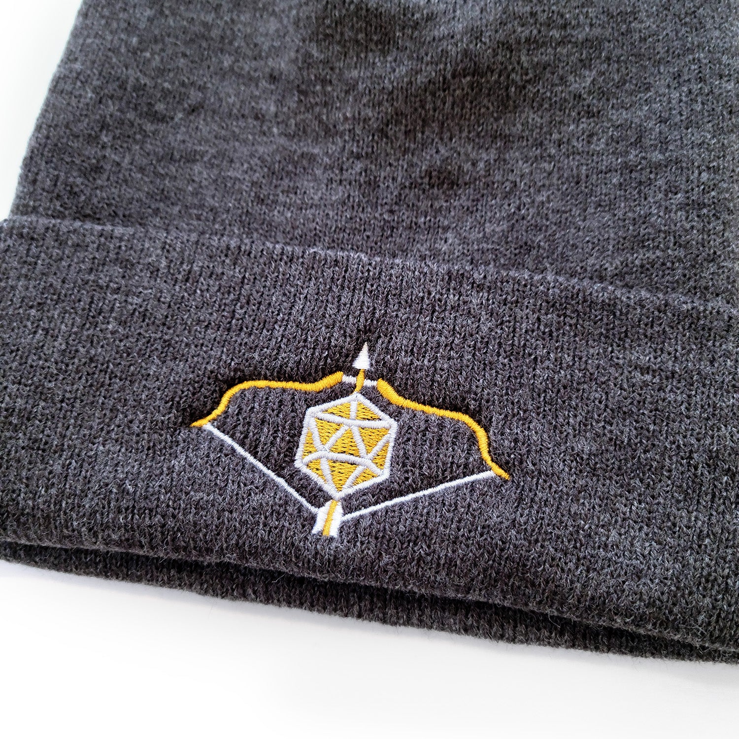 Bow and Arrow Beanie - Geeky merchandise for people who play D&D - Merch to wear and cute accessories and stationery Paola's Pixels