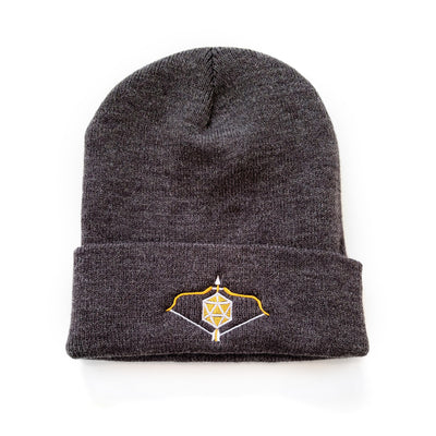 Bow and Arrow Beanie - Geeky merchandise for people who play D&D - Merch to wear and cute accessories and stationery Paola's Pixels