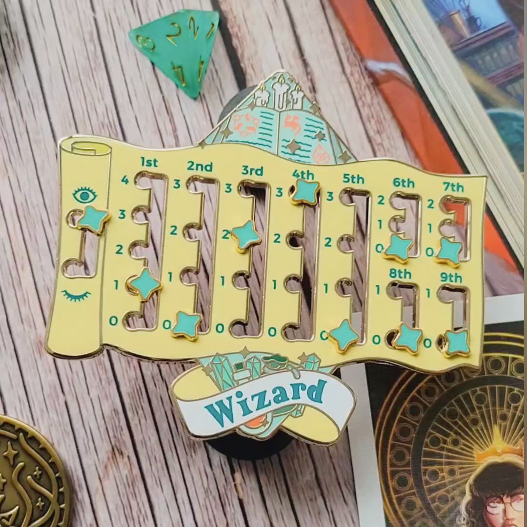 Wizard Spell Slot Tracker Enamel Pin