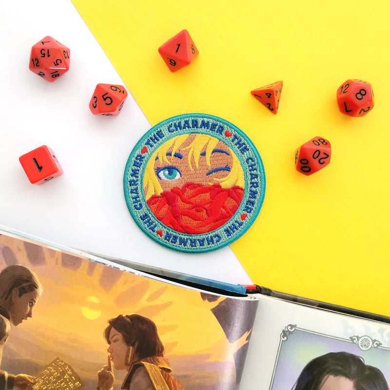 The Charmer Role Patch - Geeky merchandise for people who play D&D - Merch to wear and cute accessories and stationery Paola&