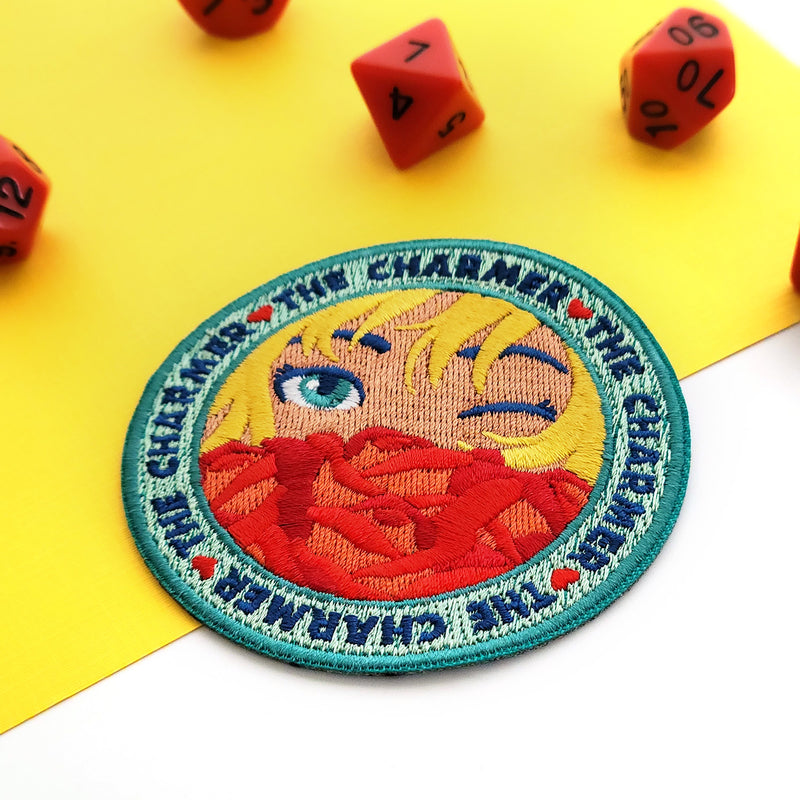 The Charmer Role Patch - Geeky merchandise for people who play D&D - Merch to wear and cute accessories and stationery Paola&